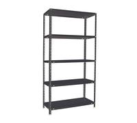 Simon Rack Étagère métallique 1800x800x400 mm - Comfort | 5 hauteurs, Plateau métal, Point de flexion 100 kg, Peinture anticorrosion, Montage avec vis, Anthracite