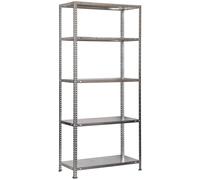 Simon Rack Étagère Métallique 2000x1000x400 mm, 5 Niveaux, Tablettes en Acier, 75 kg par Niveau, Galvanisé - Advantage