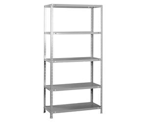 Simon Rack Étagère Métallique 2000x1000x400 mm, 5 Niveaux, Tablettes en Acier, 75 kg par Niveau, Gris - Advantage