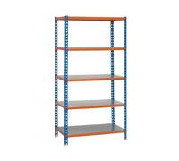 Etagère Légère Sans Vis Simonclick Superplus 5/500 Bleu/orang/galva Bleu/orange/galva 2000x1100x500 - Simonrack