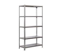 Simon Rack Étagère métallique 2000x1100x500 mm - Simonclick | 5 hauteurs, Plateau métal, Point de flexion 200 kg, Peinture anticorrosion, Montage système clic, Galvanisé
