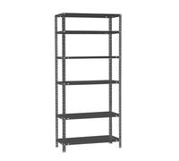 Simon Rack Étagère métallique 2000x800x400 mm - Comfort | 6 hauteurs, Plateau métal, Point de flexion 100 kg, Peinture anticorrosion, Montage avec vis, Anthracite
