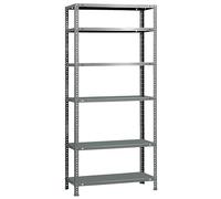 Simon Rack Étagère Métallique 2000x900x400 mm, 6 Niveaux, Tablettes en Acier, 75 kg par Niveau, Gris - Advantage