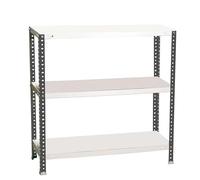 Simon Rack Étagère métallique 900x1000x400 mm - Comfort | 3 hauteurs, Plateau métal, Point de flexion 100 kg, Peinture anticorrosion, Montage avec vis, Anthracite/Blanc