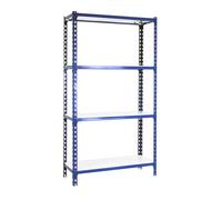 Etagère Légère Sans Vis Simonclick Superplus 4/500 1500 Bleu/blanc Bleu/blanc 1500x1100x500 - Simonrack