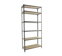 Etagère Légère Sans Vis Maderclick Mini 6/300 Antracite/bois Antracite/bois 2500x800x300 - Simonrack