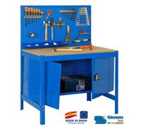 Simon Rack - Kit Etabli avec un verrou 1440x1200x600mm Charge 600 Kg - BT2 LOCKER 1200 BLEU