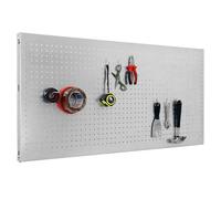 Simon Rack Panneau Mural Perforé Porte Outils, Jeu de 8 crochets, 900x400 mm, Galvanisé - Simonwork