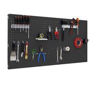 Simon Rack Porte-outils mural 600x900 mm - Panel Click | Inclut 17 accessoires, Peinture anticorrosion, ∅ 5 mm, Montage système clic, Anthracite