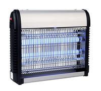 SIMON - Tue mouches et moustiques électrique - Lampe anti-moustique pour intérieur - Tue les mouches électroniques, illumine et tue les insectes - Couverture de 80 à 100 m² - Lumière LED 2 x 6,5 W -