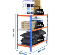 SIMONCLICK bande métallique 3/500 1000 BLEU/LARANJA/GALVA