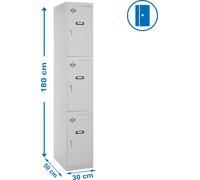 SIMONLOCKER Armoire métallique PROF.MON.3 PORTE 1/3 300 CINZA