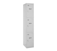 SimonRack Casier Vestiaire Metallique, 3 Portes, Comprend la Clé, 1800x400x500 mm, Gris - Simonlocker