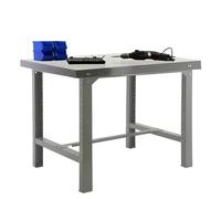 SimonRack Etabli d’Atelier, Capacité de Charge 600 kg, 830x1500x730 mm, Table de Travail Bricolage, Gris - BT6