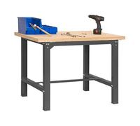 SimonRack Etabli d’Atelier, Capacité de Charge 600 kg, 865x1200x750 mm, Table de Travail Bricolage, Anthracite/Bois MDF - BT6