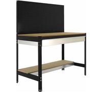 Simonrack Établi SIMONWORK anthrazit 1 Schublade 121,0 x 61,0 x 144,5 cm