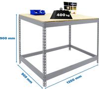 Simonrack Etabli SIMONWORK BASIC 1 silber 120.0 x 90.0 x 90.0 cm