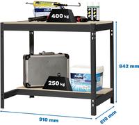 Simonrack Établi SIMONWORK BT0 anthrazit 91,0 x 61,0 x 84,2 cm