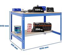 Simonrack Établi SIMONWORK BT0 blau 151,0 x 61,0 x 84,2 cm
