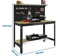 Simonrack Établi SIMONWORK BT3 anthrazit 91,0 x 61,0 x 144,5 cm