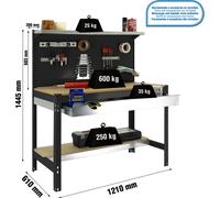 Simonrack Établi SIMONWORK BT3 BOX anthrazit 1 Schublade 121,0 x 61,0 x 144,5 cm