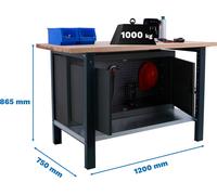 Simonrack Établi SIMONWORK BT6 PRO anthrazit 120,0 x 75,0 x 83,0 cm