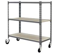Simonrack Etagère métallique sans vis KIT MADERCLICK MOBILE PLUS 3/500 900 gris/bois