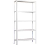 Simonrack Étagère pour charges lourdes KIT HOMECLICK MINI 5/300 222100205188035 blanc 80,0 x 30,0 x 180,0 cm