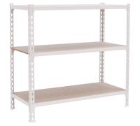 Etagère Légère Sans Vis Maderclick Plus 3/500 1000 Blanc/bois Blanc/bois 1000x1000x500 - Simonrack