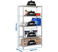 Simonrack rayonnage pour charges lourdes SIMONCLICK SUPERPLUS 5 8435104907351 gris 100.0 x 40.0 x 200.0 cm