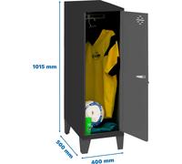Simonrack Vestiaire SIMONLOCKER DISM anthracite 8425437121654, 1 casier 40,0 x 50,0 x 101,5 cm