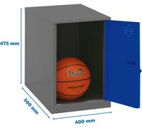Simonrack Vestiaire SIMONLOCKER DISM anthracite, bleu 8425437117671, 1 casier 40,0 x 50,0 x 47,5 cm