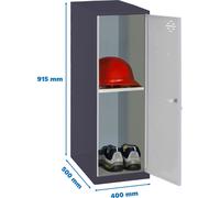 Simonrack Vestiaire SIMONLOCKER DISM anthracite, gris 8425437119347, 1 casier 40,0 x 50,0 x 91,5 cm