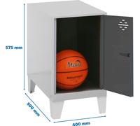 Simonrack Vestiaire SIMONLOCKER DISM anthracite, gris 8425437121128, 1 casier 40,0 x 50,0 x 57,5 cm
