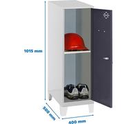 Simonrack Vestiaire SIMONLOCKER DISM anthracite, gris 8425437122002, 1 casier 40,0 x 50,0 x 101,5 cm