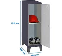Simonrack Vestiaire SIMONLOCKER DISM anthracite, gris 8425437122132, 1 casier 40,0 x 50,0 x 101,5 cm