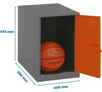 Simonrack Vestiaire SIMONLOCKER DISM anthracite, orange 8425437117695, 1 casier 40,0 x 50,0 x 47,5 cm