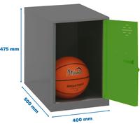 Simonrack Vestiaire SIMONLOCKER DISM anthracite, vert 8425437117718, 1 casier 40,0 x 50,0 x 47,5 cm