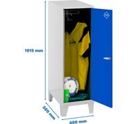 Simonrack Vestiaire SIMONLOCKER DISM bleu, gris 8425437121579, 1 casier 40,0 x 50,0 x 101,5 cm