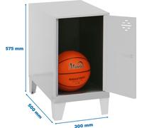 Simonrack Vestiaire SIMONLOCKER DISM gris 8425437119798, 1 casier 30,0 x 50,0 x 57,5 cm