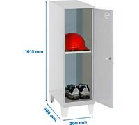 Simonrack Vestiaire SIMONLOCKER DISM gris 8425437120671, 1 casier 30,0 x 50,0 x 101,5 cm