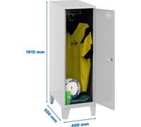 Simonrack Vestiaire SIMONLOCKER DISM gris 8425437121555, 1 casier 40,0 x 50,0 x 101,5 cm