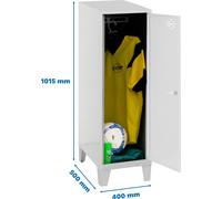 Simon Rack Casier Vestiaire Metallique Petit, 1015x400x500 mm, Armoire Metallique Petit, Comprend la ris/Blanc - Simonlocker