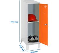 Simonrack Vestiaire SIMONLOCKER DISM gris, orange 8425437120725, 1 casier 30,0 x 50,0 x 101,5 cm