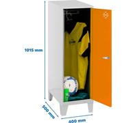 Simonrack Vestiaire SIMONLOCKER DISM gris, orange 8425437121609, 1 casier 40,0 x 50,0 x 101,5 cm
