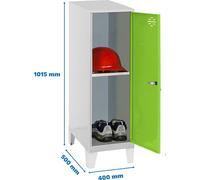 Simonrack Vestiaire SIMONLOCKER DISM gris, vert 8425437122064, 1 casier 40,0 x 50,0 x 101,5 cm