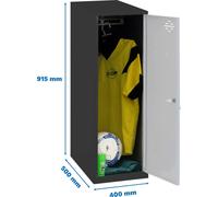 Simonrack Vestiaire SIMONLOCKER DISM SINGLE anthracite, gris 8425437118968, 1 casier 40,0 x 50,0 x 91,5 cm