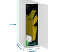 Simonrack Vestiaire SIMONLOCKER DISM SINGLE gris, blanc 8425437117985, 1 casier 40,0 x 50,0 x 91,5 cm