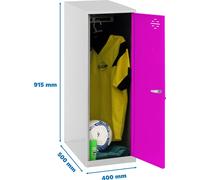 Simonrack Vestiaire SIMONLOCKER DISM SINGLE gris, rose 8425437118012, 1 casier 40,0 x 50,0 x 91,5 cm