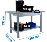 SIMONWORK BT6L PRO METAL 1BOX 1500 CINZA Établi avec parafoudre